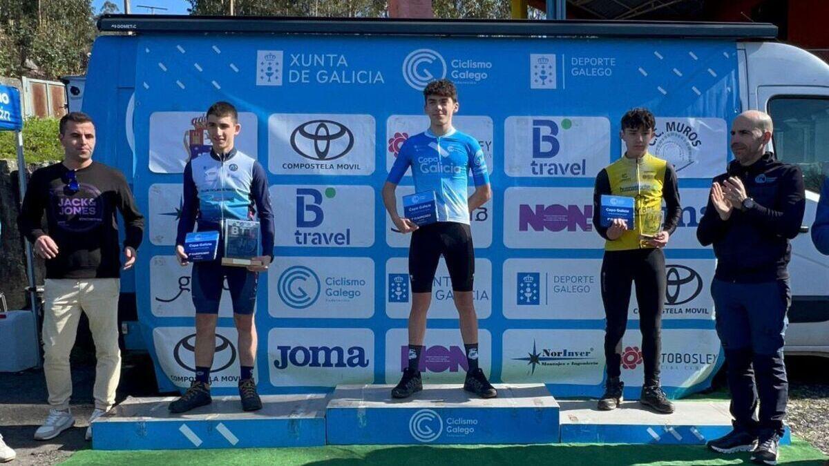 Podio de la Copa Galicia de Resistencia de MTB