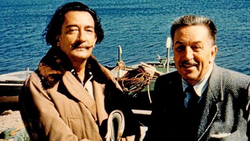 Dalí i Disney junts en una imatge de l&#039;any 1957