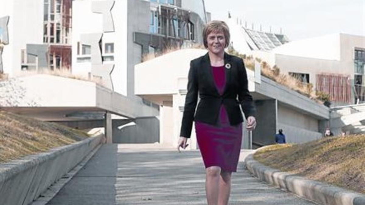 Nichola Sturgeon, elegida sucesora de Salmond al frente del SNP, en Edimburgo.