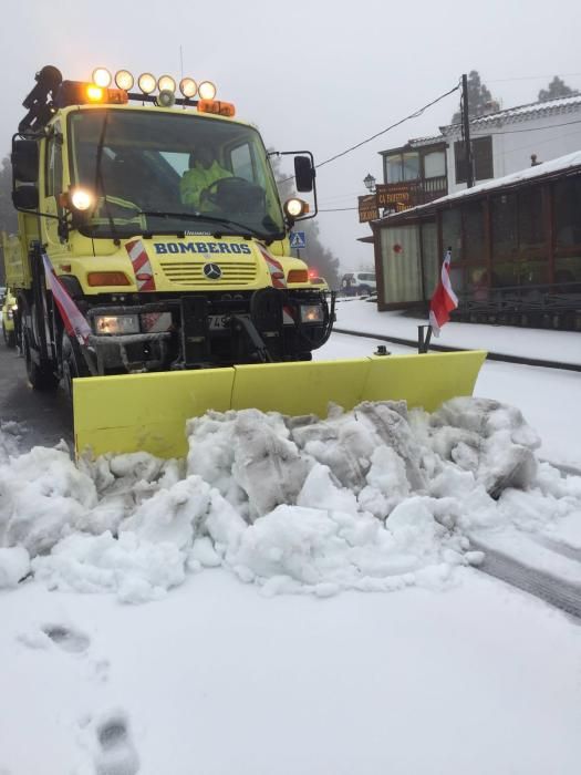 Así nevó en 2016 en la cumbre de Gran Canaria.