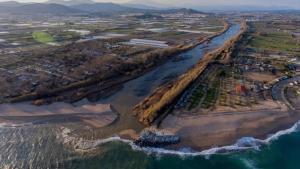 El delta del río Tordera, el pasado enero.