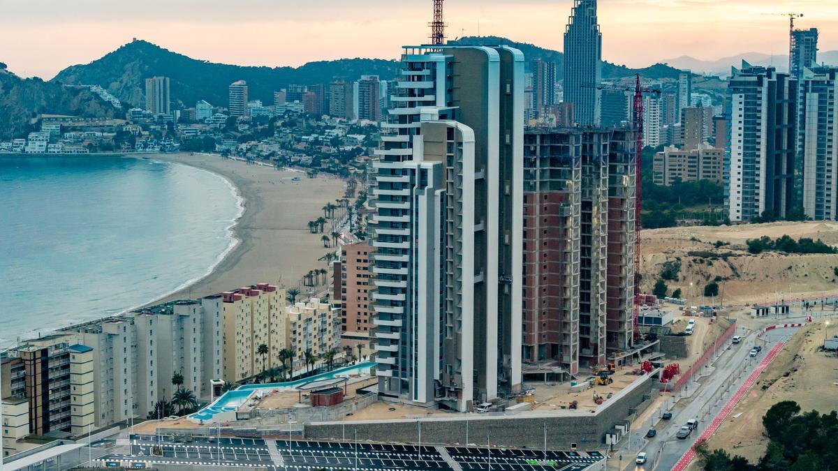 Edificios en construcción en Benidorm.