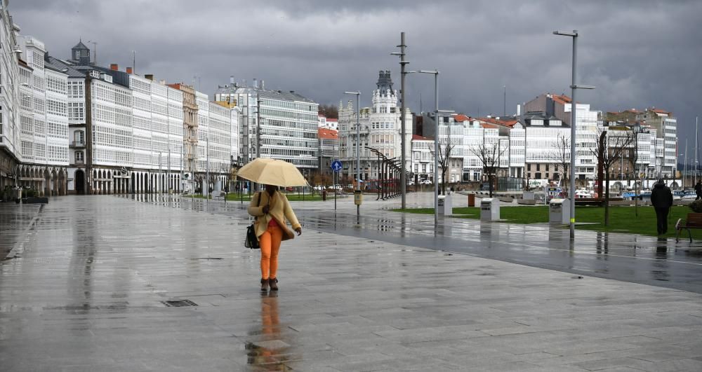 El paso de la borrasca 'Gisele' por A Coruña.