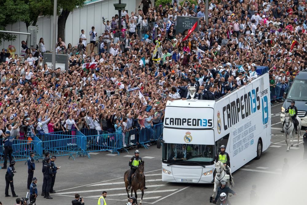 Las celebraciones del Real Madrid tras ganar su decimotercera Copa de Europa