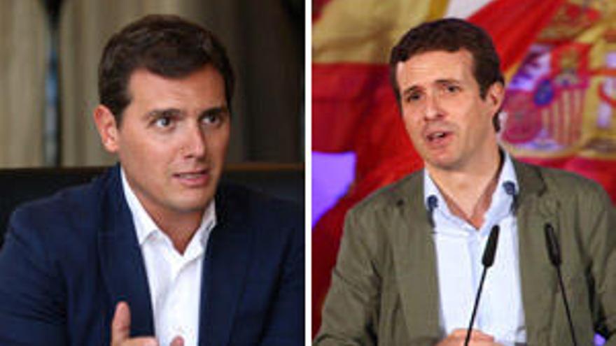 El líder nacional de Ciudadanos, Albert Rivera, y el presidente del PP, Pablo Casado, estarán por Málaga.