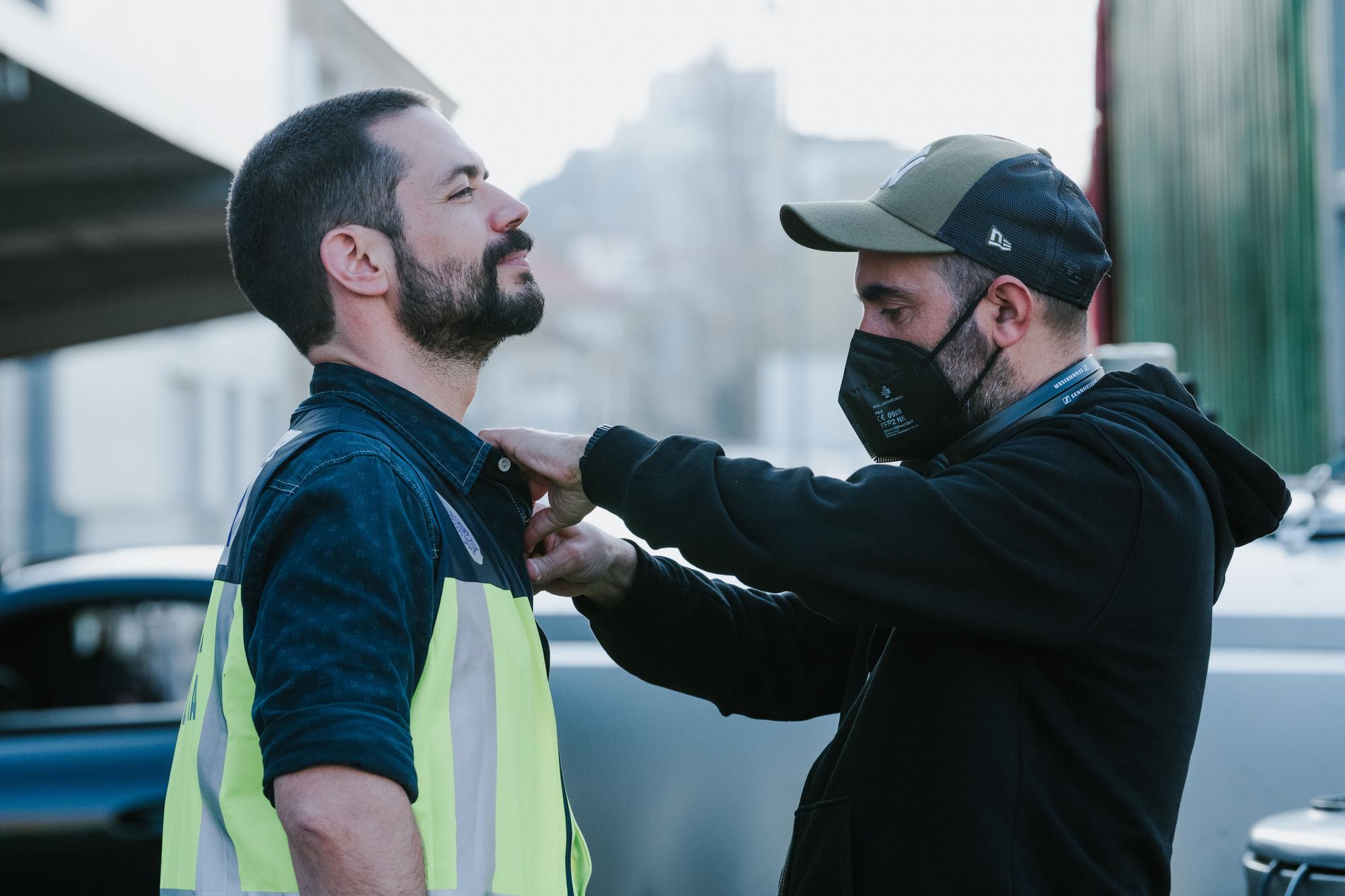 Rodaje en Vigo de la serie "Auga Seca"