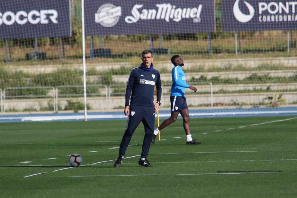 Entrenamiento del Málaga CF.