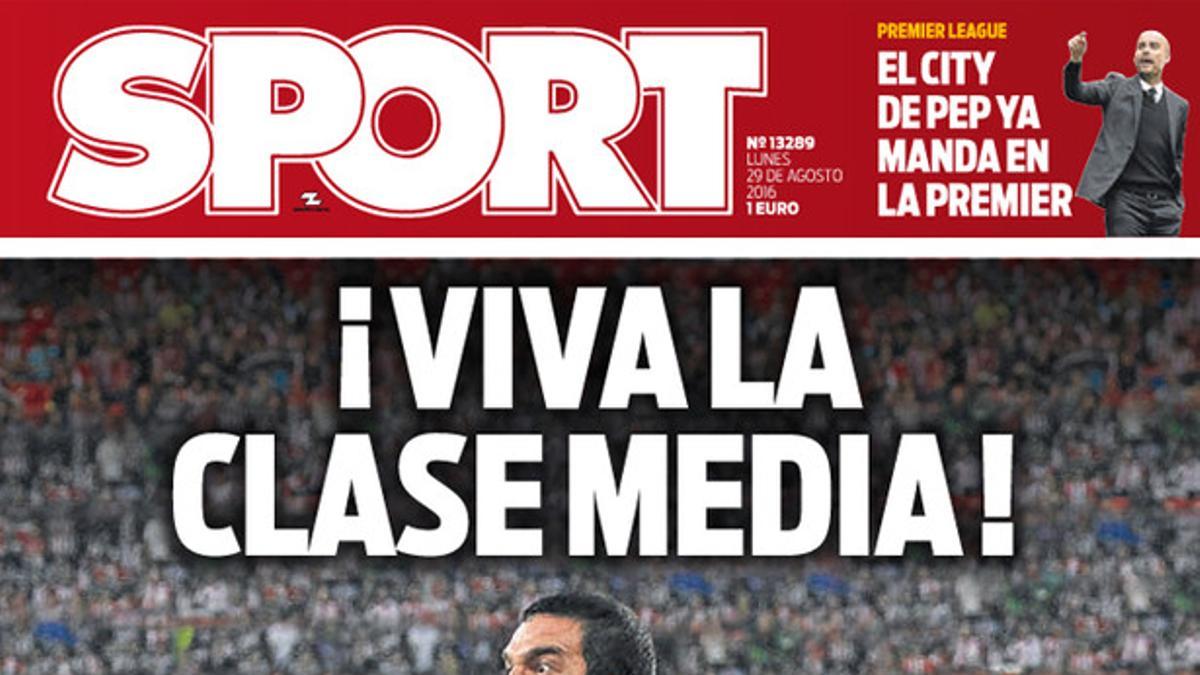 La portada de este lunes