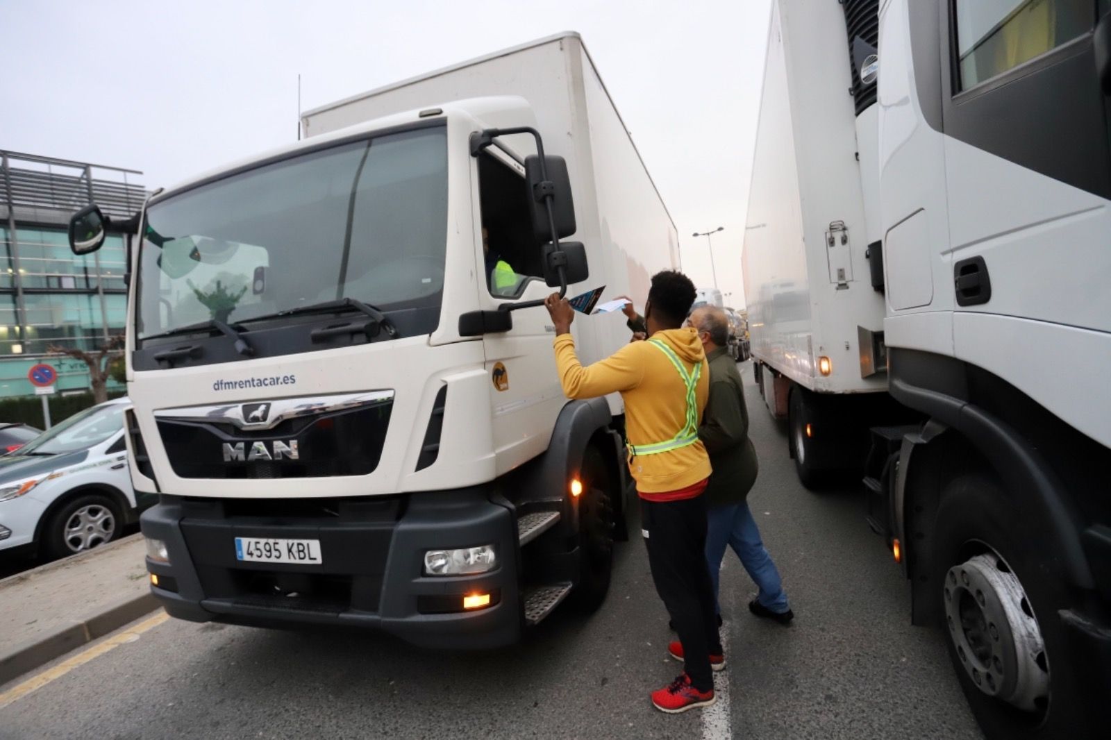 Concentración de camioneros en Murcia