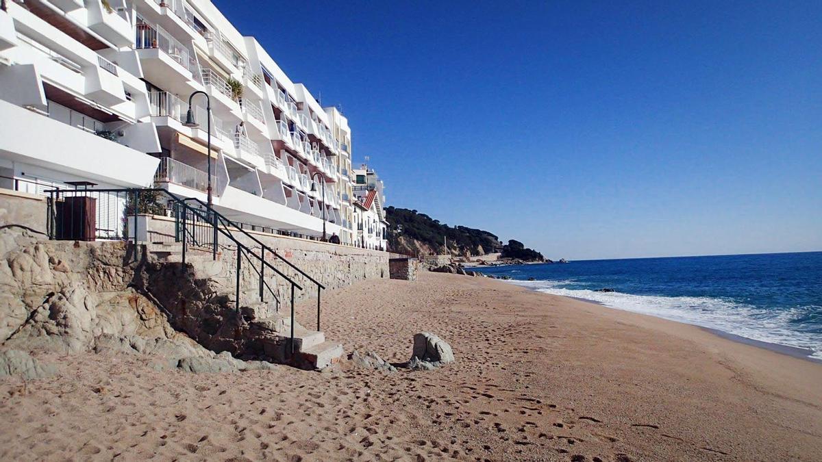 La playa de Les Escaletes de Sant Pol de Mar.