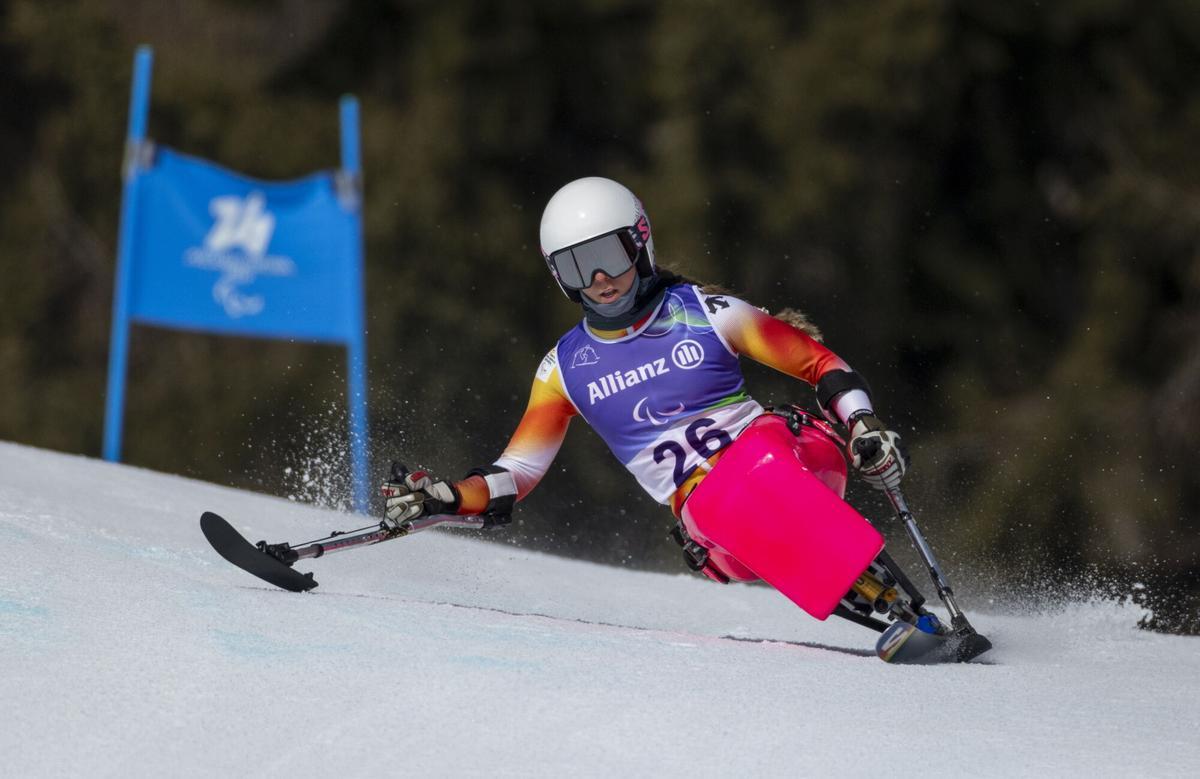 Audrey Pascual, en una de sus competiciones en Milán-Cortina.