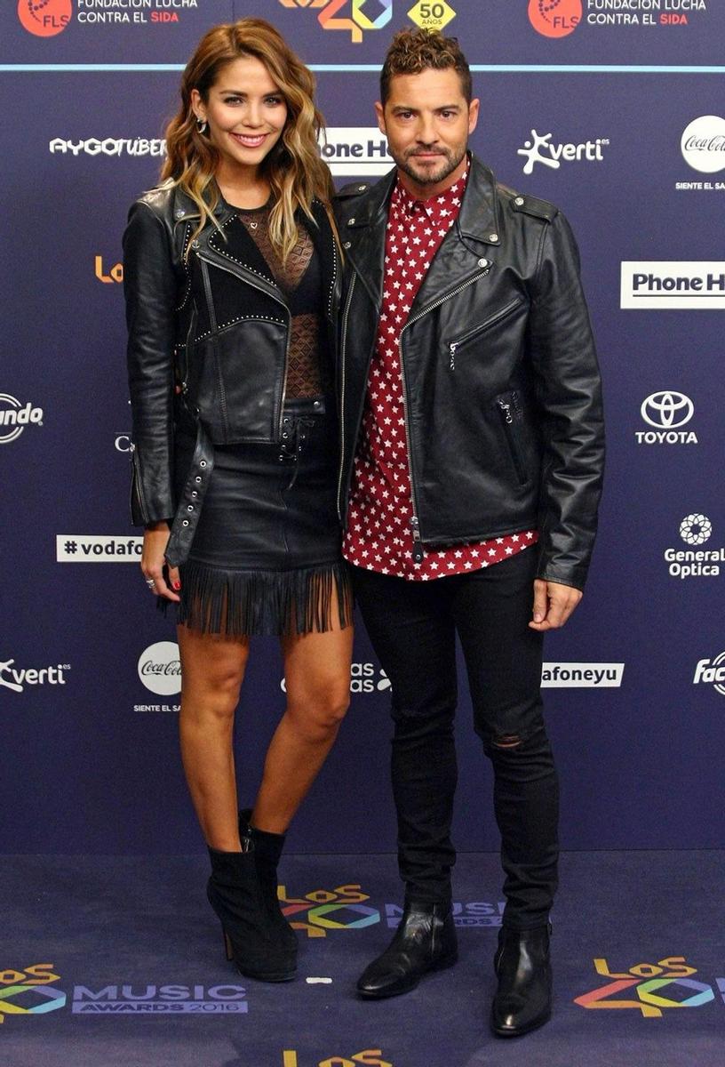 Rosanna Zanetti y David Bisbal, en Los 40 Music Awards