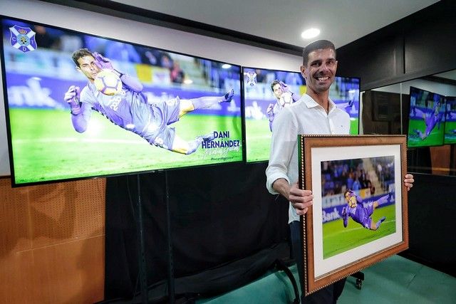 Rueda de prensa del portero del CD Tenerife Dani Hernández