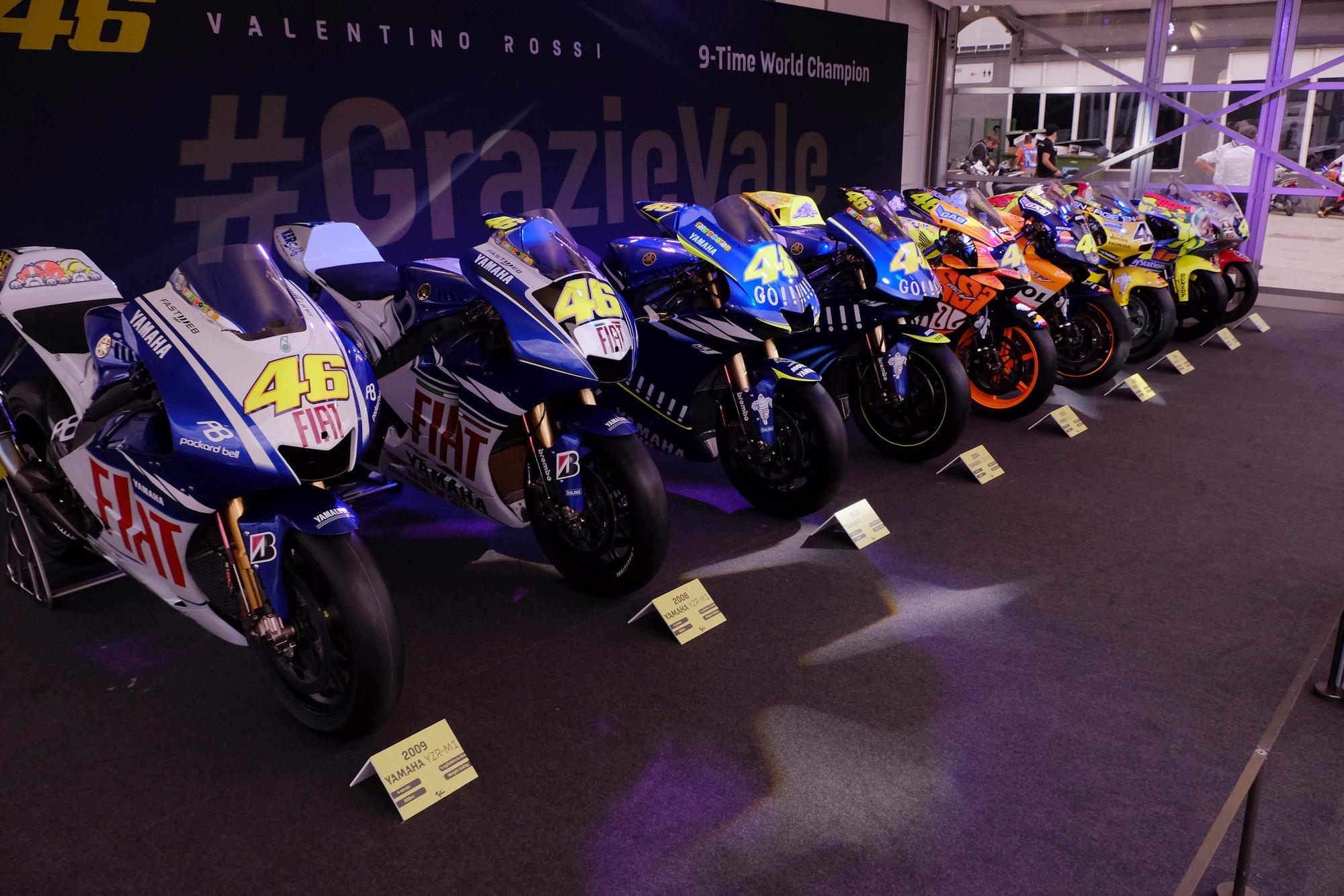 Las motos con las que triunfó Valentino rossi