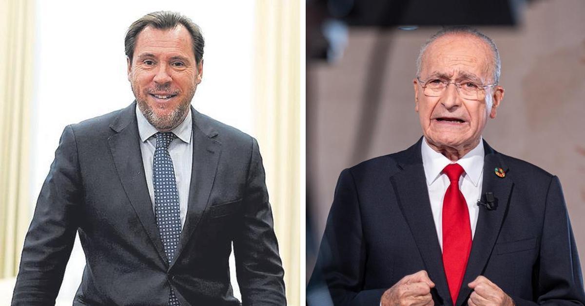 El ministro de Transportes, Óscar Puente, y el alcalde de Málaga, Francisco de la Torre