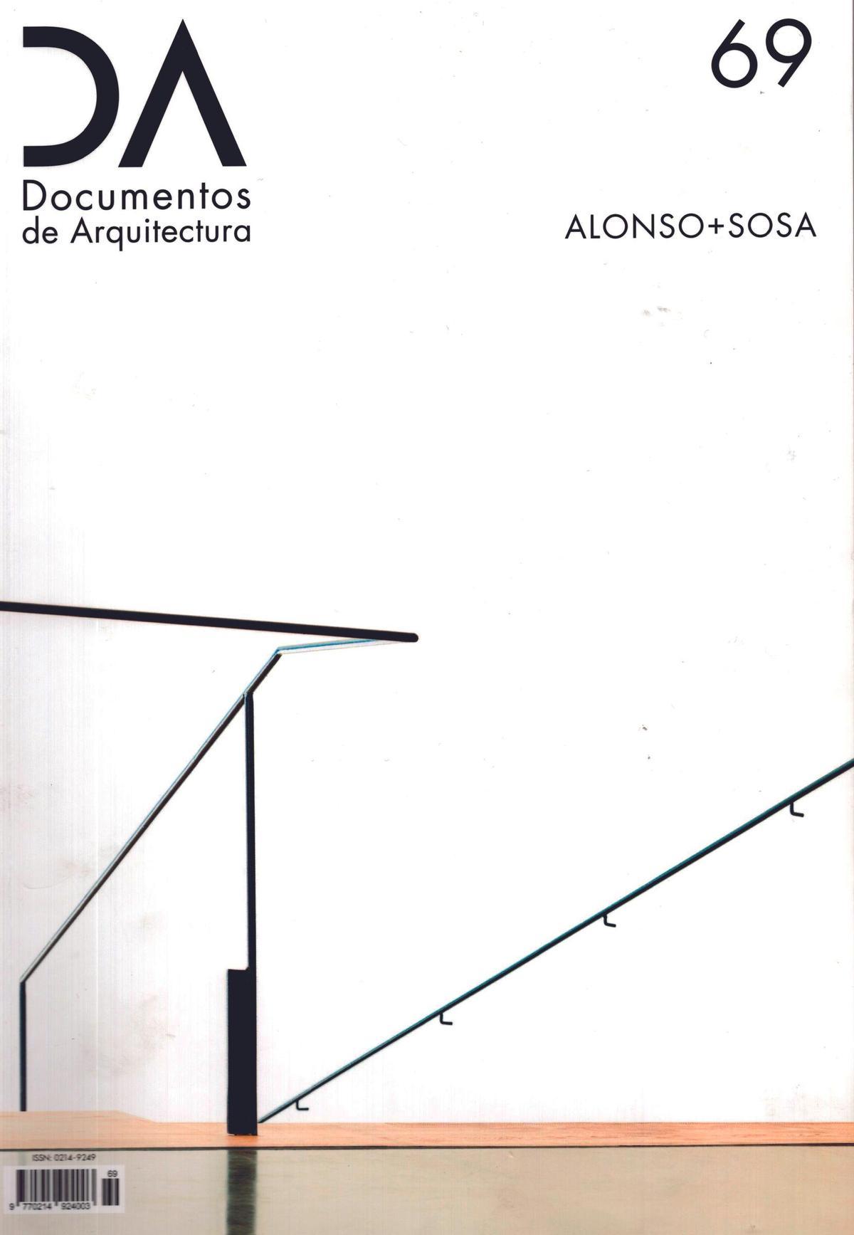 Portada de la revista 'Documentos de Arquitectura', en el número 'Alonso+Sosa'