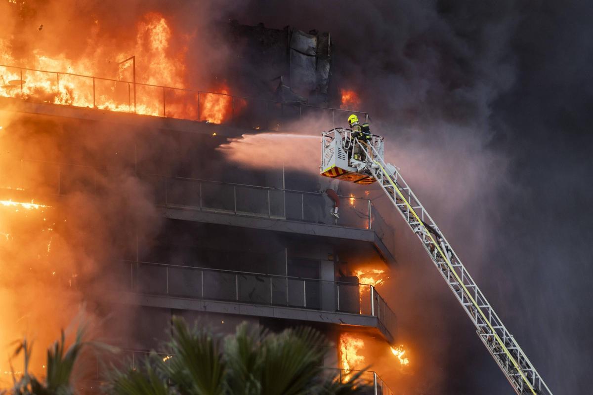 Incendio de Campanar, en una imagen de archivo.