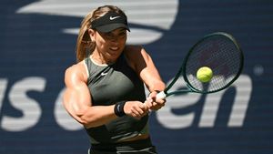Paula Badosa, durante el partido ante Navarro.