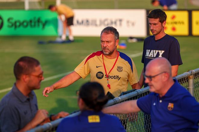 Así ha sido el entrenamiento del Barça en la Base Naval de la Marina de Annapolis para preparar el clásico