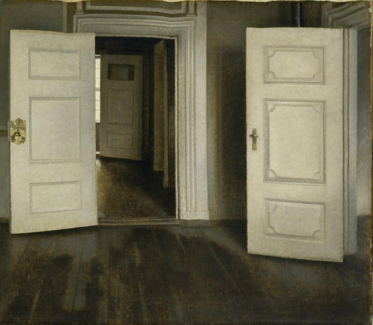 Vilhelm Hammershøi, 'Puertas Abiertas' (1905).