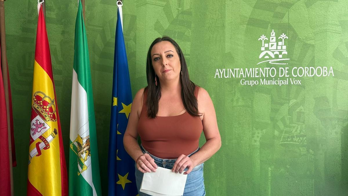La portavoz de Vox en el Ayuntamiento de Córdoba Marta León.