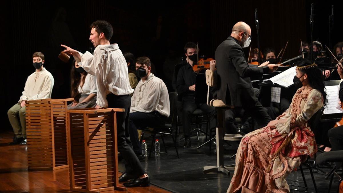 La principessa filosofa o Il contraveleno  Musica de Carles Baguer  Libreto de Carlo Gozzi  Esrtreno absoluto  4 11 1797  en el Teatre de la Santa Creu de Barcelona   Estreno en el Gran Teatre del Liceu    Foto  Enrique Padilla  aplaudido protagonista de  I due gobbi