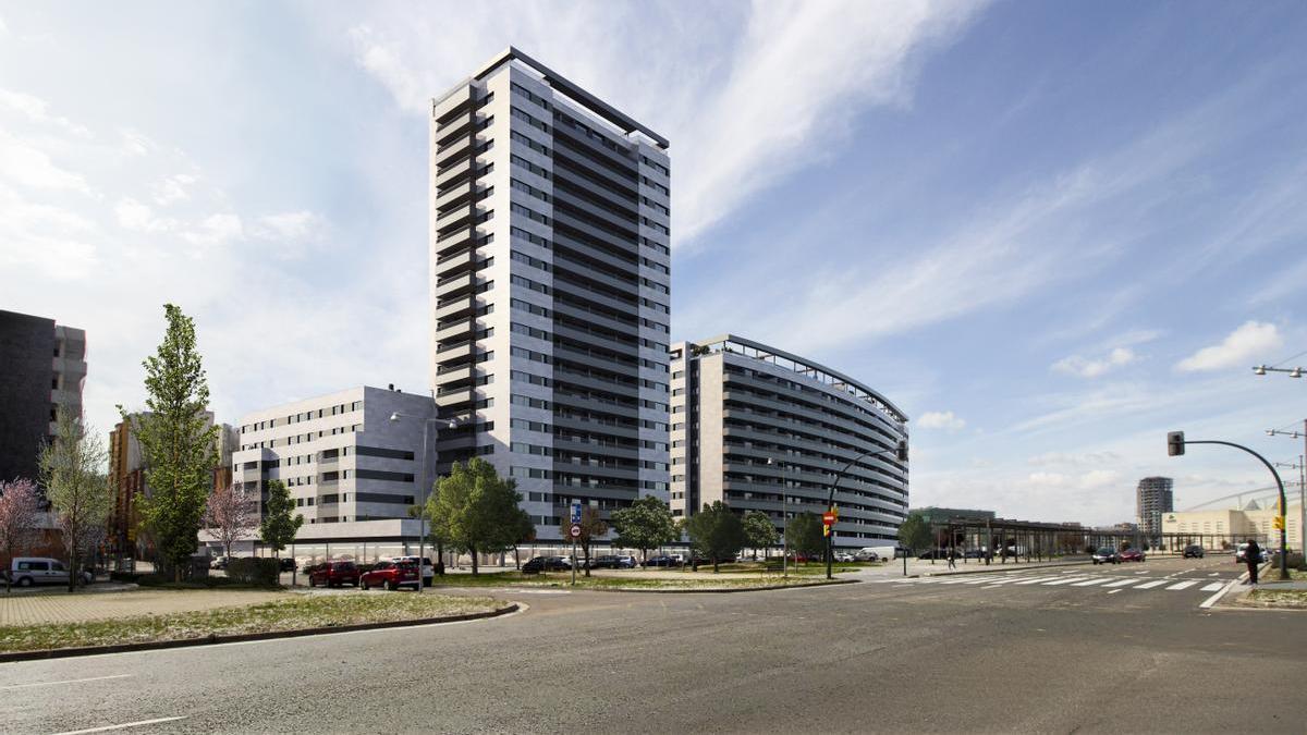 La nueva promoción de pisos en venta en Zaragoza se ubica en el barrio del AVE, junto a la estación Delicias.