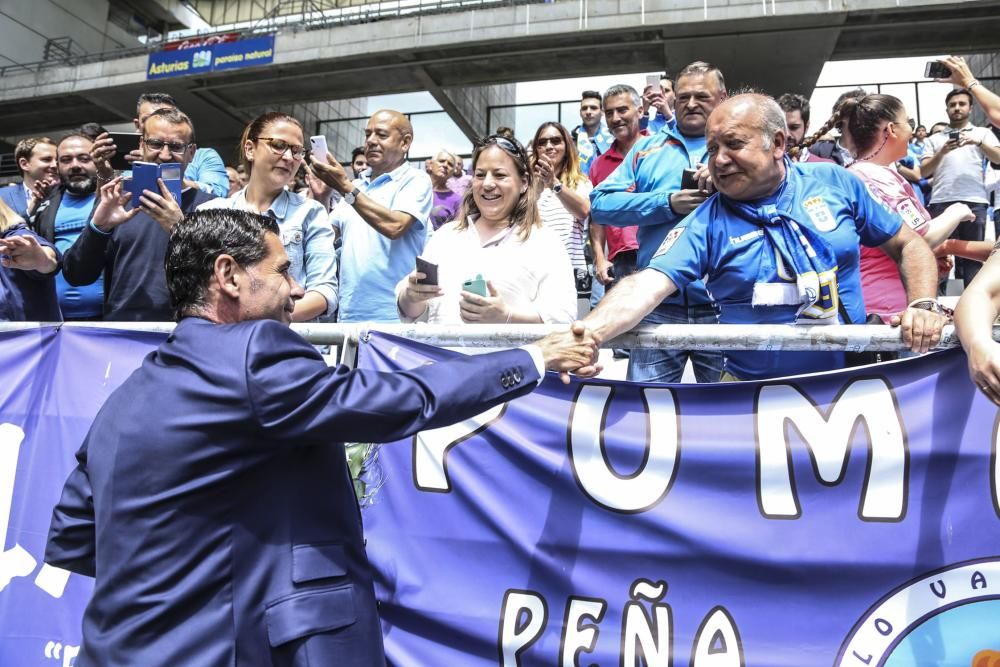 Presentación de Fernando Hierro como entrenador del Real Oviedo