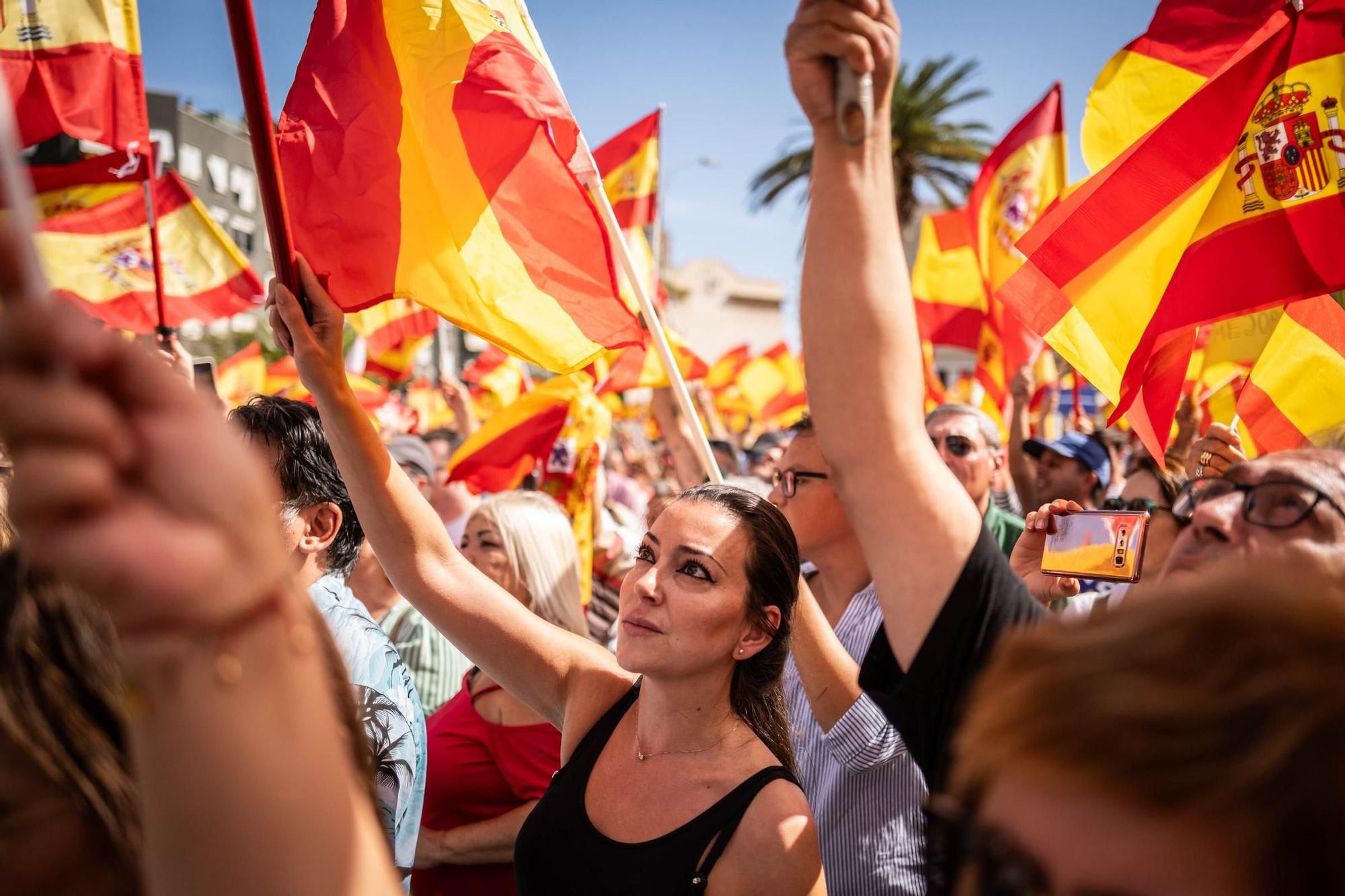 Manifestación contra la ley de amnistía en Santa Cruz de Tenerife