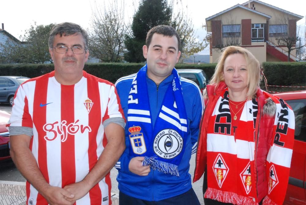 Los aficionados del Sporting, reunidos para el der