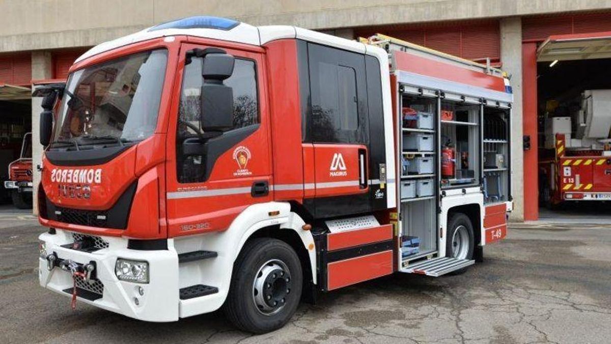 Imagen de archivo de un camión de bomberos de Zaragoza.