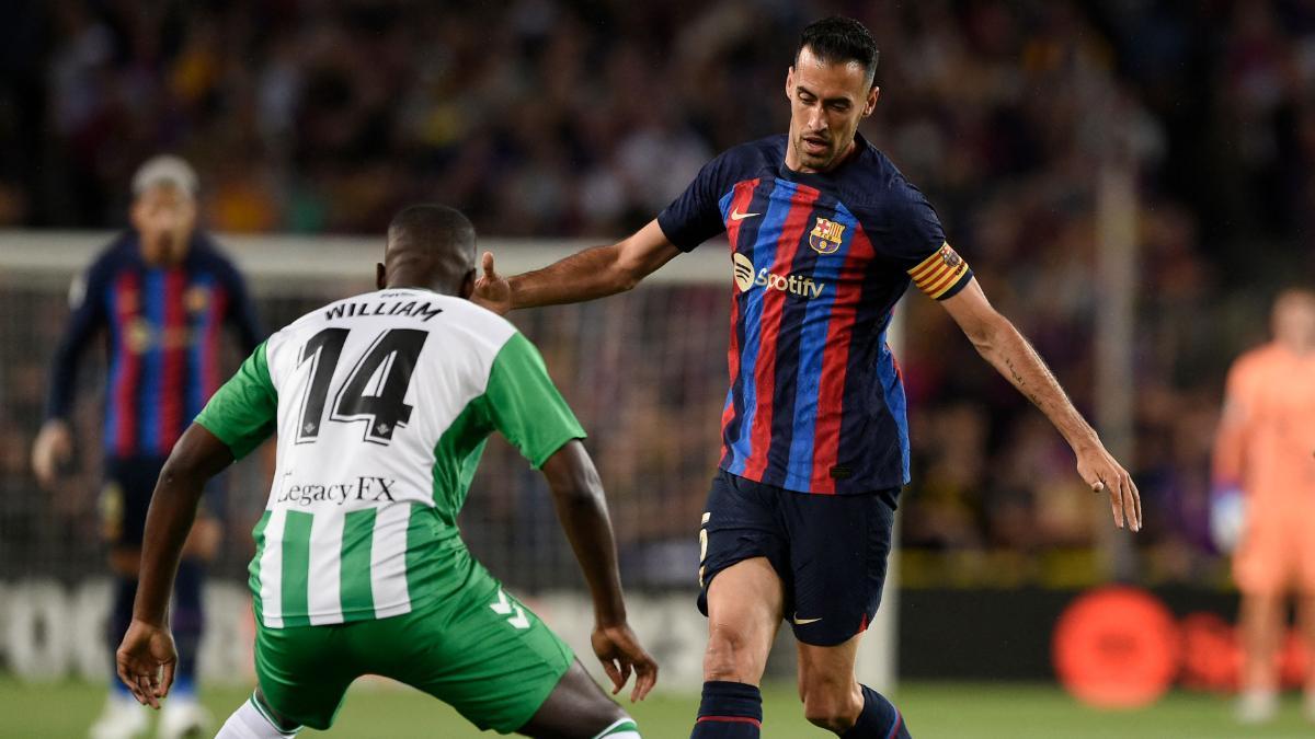 Sergio Busquets, durante el Barça-Betis de LaLiga Santander