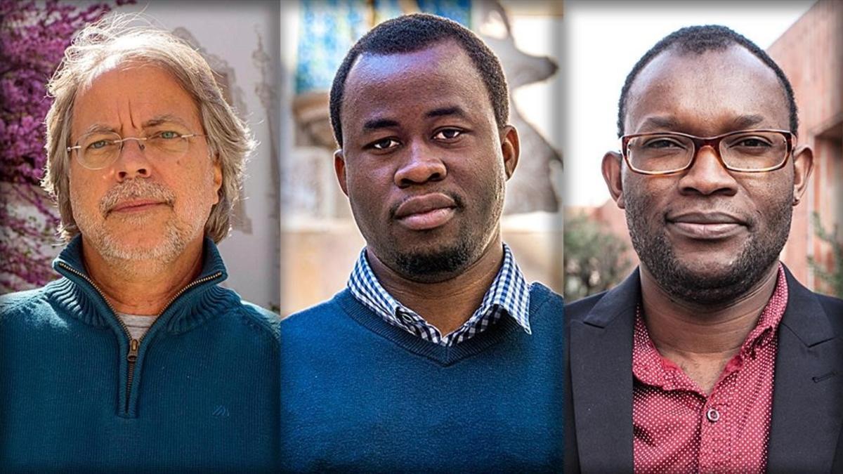 Los africanos Mia Couto, Chigozie Obioma y Fiston Mwanza Mujila