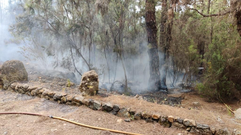 Conato de incendio en La Guancha