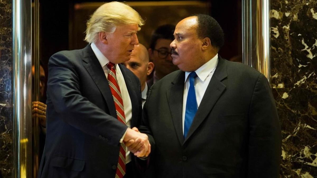 Trump, con Martin Luther King III.