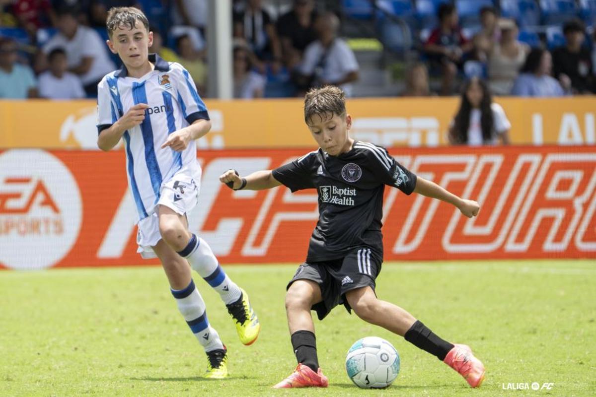 Benja Suárez, durante el partido ante la Real Sociedad