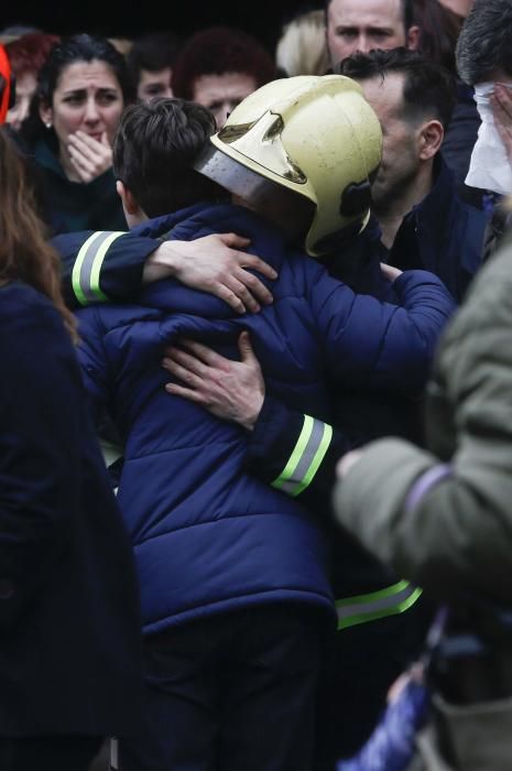 Funeral por Eloy Palacio, bombero fallecido en Oviedo