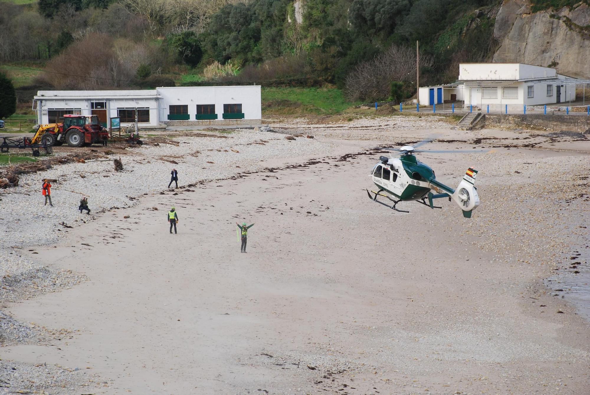 Búsqueda de un desaparecido en el mar en Llanes