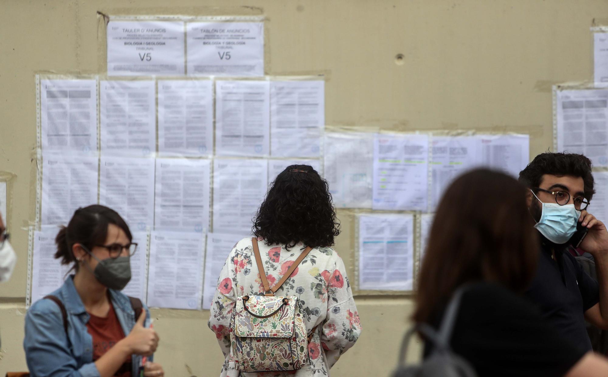 Así ha sido el examen de oposiciones a maestros de secundaria en el IES de Benicalap