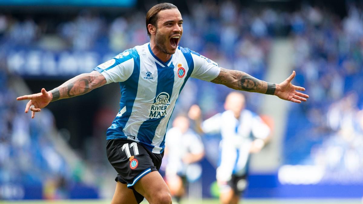 Raúl De Tomás celebra un gol con el Espanyol