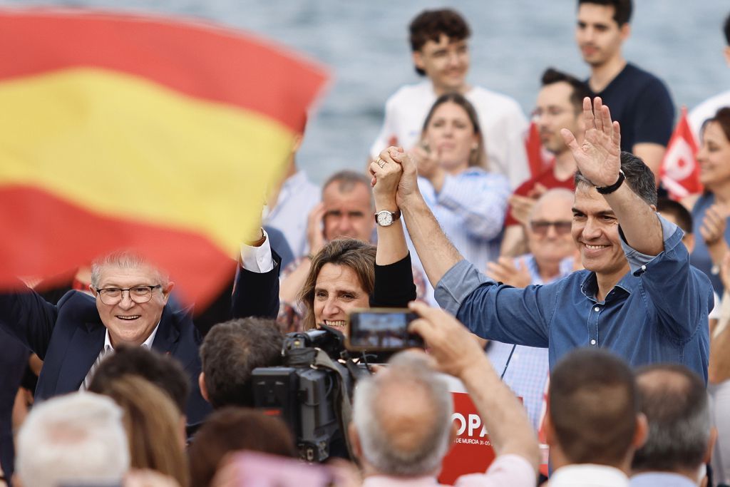 Visita de Pedro Sánchez en Los Alcázares