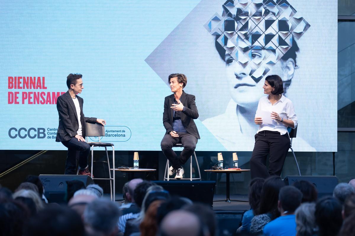 La periodista Masha Gessen, en la Biennal de Pensament. 