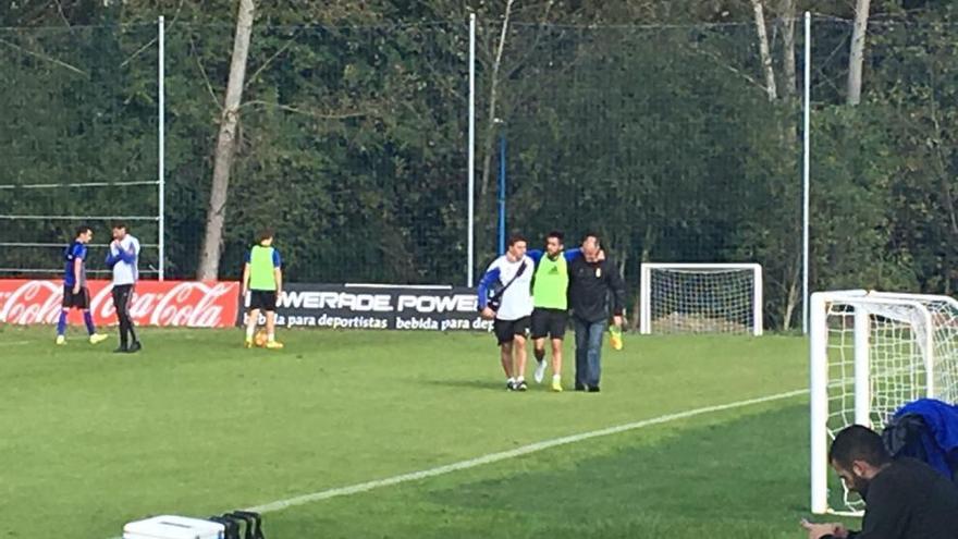 Johannesson se lesiona en el entrenamiento del Oviedo