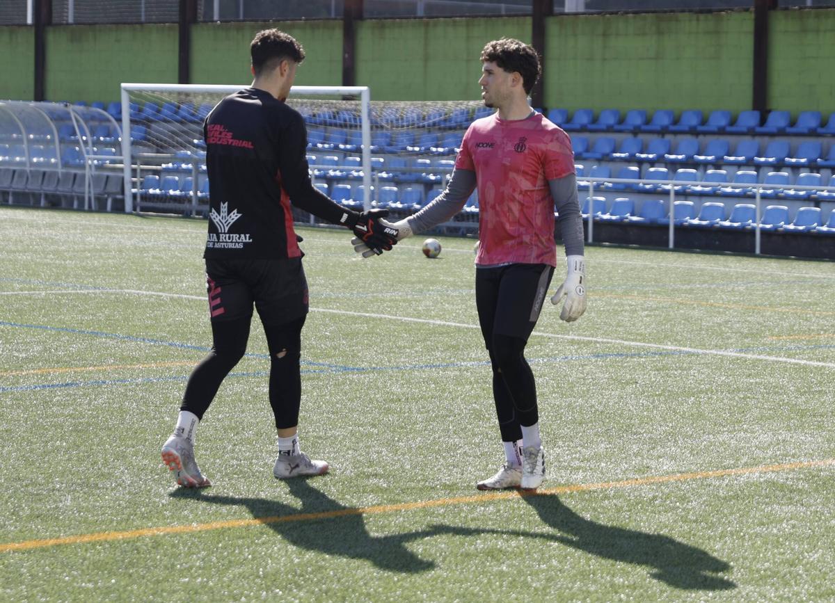 Nando Almodóvar y Álvaro Fernández, en un entrenamiento