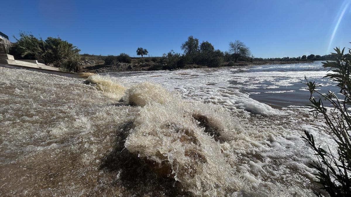 Efectos de la borrasca Claudia en una cauce fluvial.