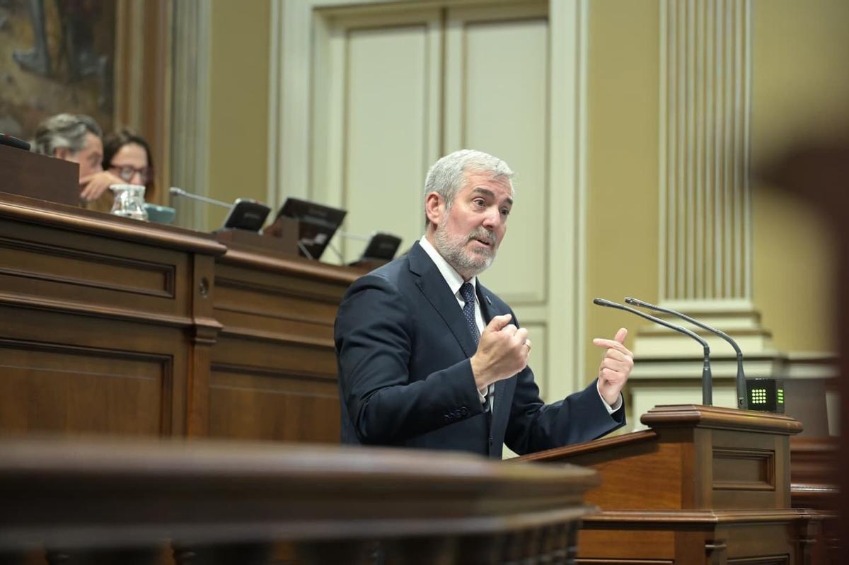 El presidente de Canarias, Fernando Clavijo, en el 'Debate sobre el Estado de la Nacionalidad Canaria'