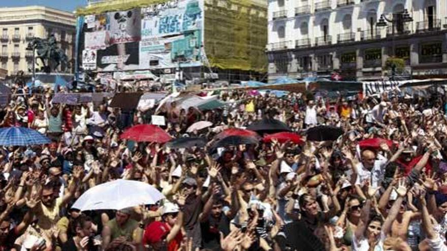 La protesta continúa en la Puerta del Sol.