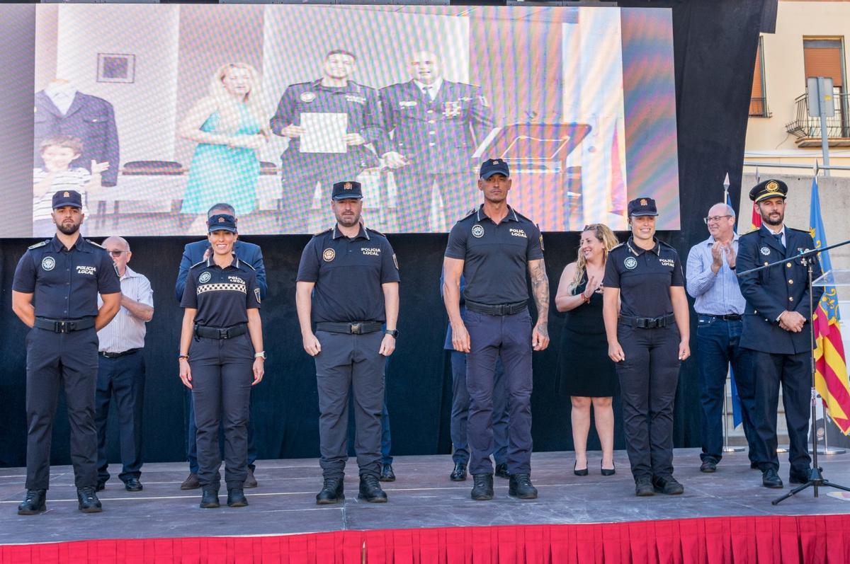 Agentes de la Policía Local en el acto celebrado en junio.