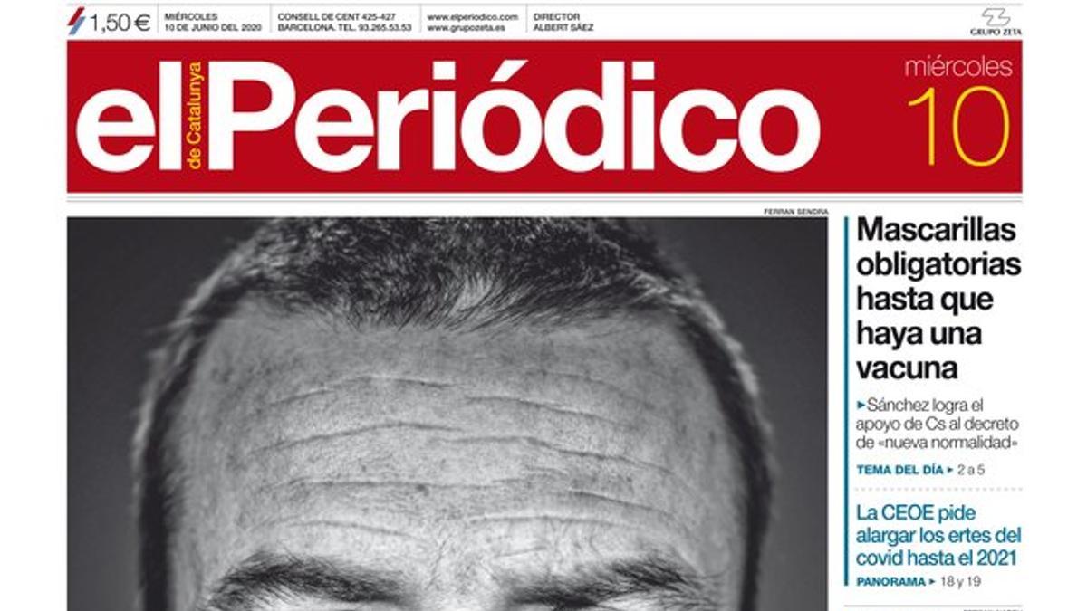 La portada de EL PERIÓDICO del 10 de junio del 2020