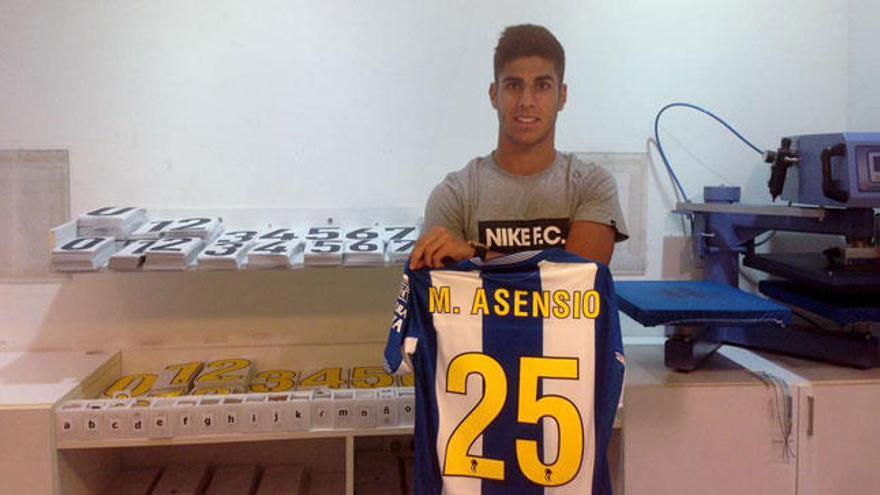 Marco Asensio con la camiseta del Espanyol.